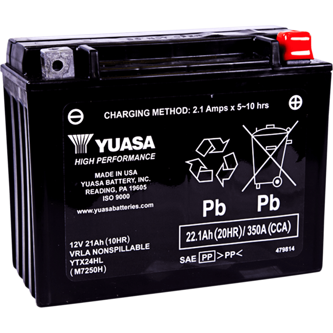 YUASA AGM Battery YTX24HL YUAM7250H