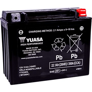 YUASA AGM Battery YTX24HL YUAM7250H