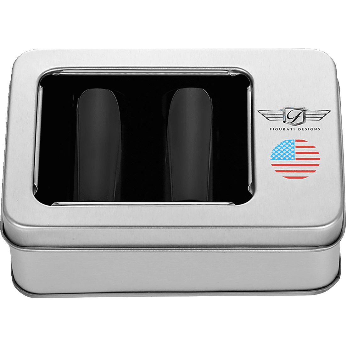 FIGURATI DESIGNS Docking Hardware Covers American Flag Long Black FD21DC2545BK