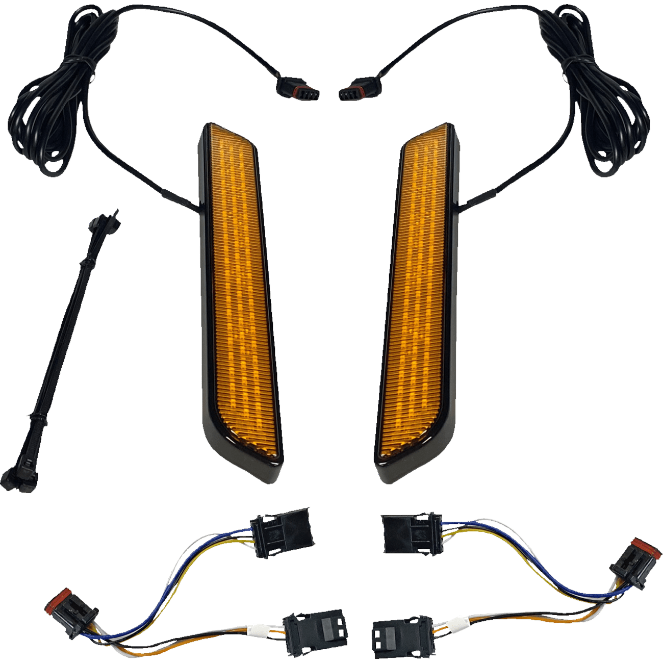 CUSTOM DYNAMICS LED Fork Light Amber Black CDFORKBCMAB