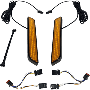 CUSTOM DYNAMICS LED Fork Light Amber Black CDFORKBCMAB