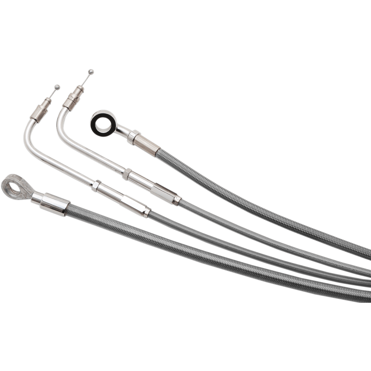 BURLY BRAND Handlebar Cable/Brake Line Kit Complete 14" Ape Hanger Handlebars Stainless Steel