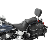 SADDLEMEN Dominator Solo Seat w/o Backrest Black w/ Gray Stitching FLSTC/N '06-'17 806150042