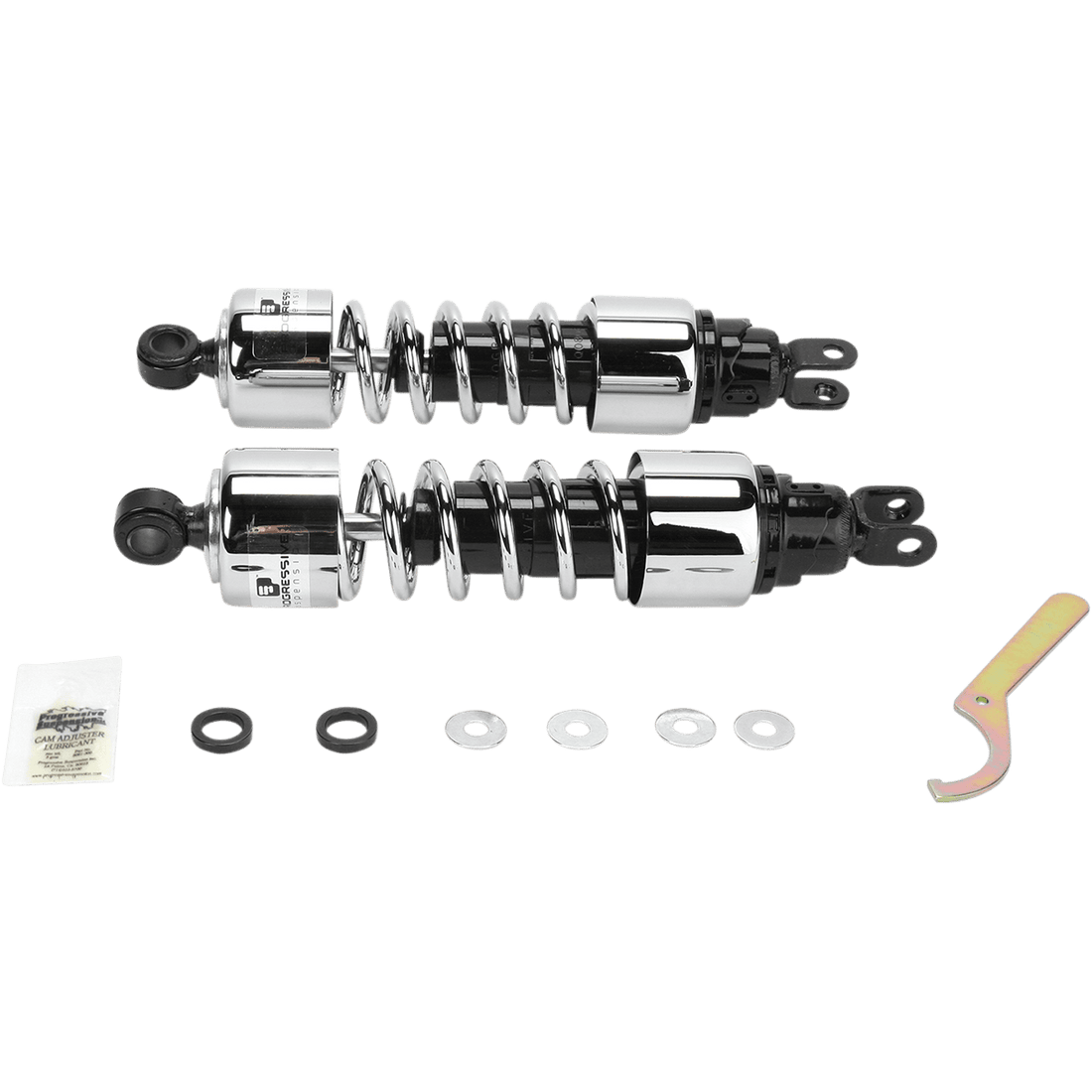 PROGRESSIVE SUSPENSION Shocks 412 Cruiser Series Chrome 13" Heavy Duty 4124224C