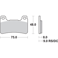 SBS HS Brake Pads Honda 809HS