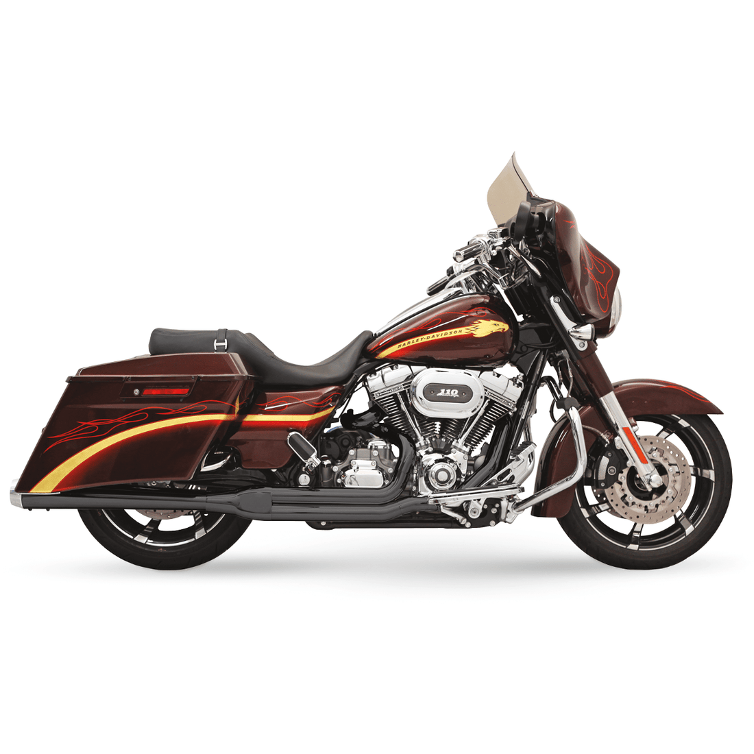 BASSANI XHAUST Road Rage 2:1 Exhaust Black FLH737B