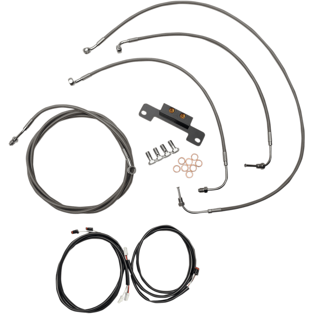 LA CHOPPERS Cable Kit 15" 17" Handlebars Stainless LA8055KT316