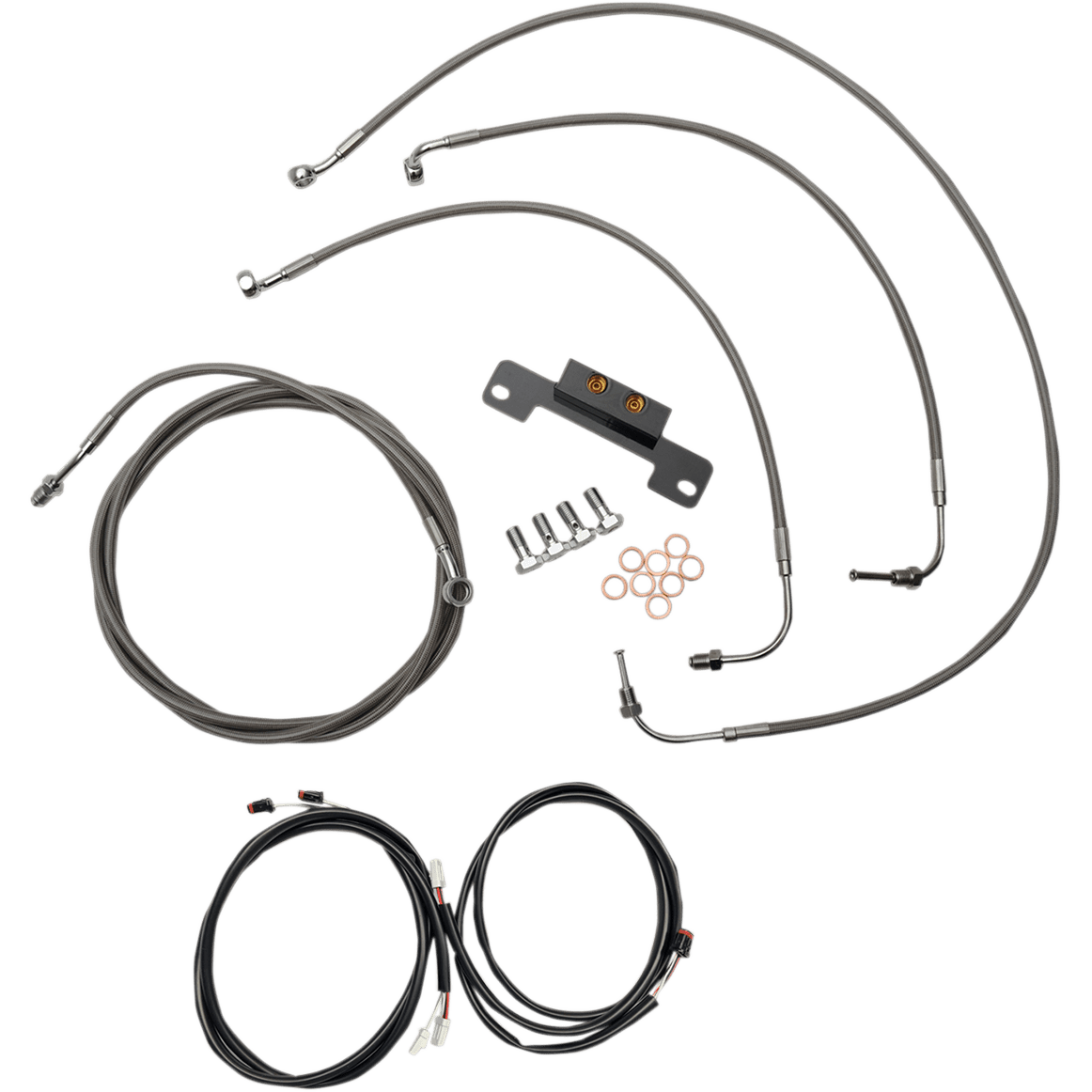 LA CHOPPERS Cable Kit 15" 17" Handlebars Stainless LA8055KT316