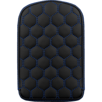 SADDLEMEN RoadSofa™ Sissy Bar Pad Honeycomb Blue Stitching 041149BLU