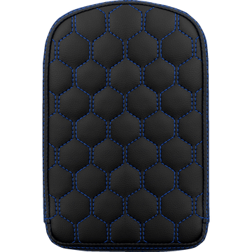 SADDLEMEN RoadSofa™ Sissy Bar Pad Honeycomb Blue Stitching 041149BLU