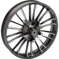 COASTAL MOTO Wheel Atlantic 3D Front Dual Disc/without ABS Black Cut 21x3.5 '08+ FL