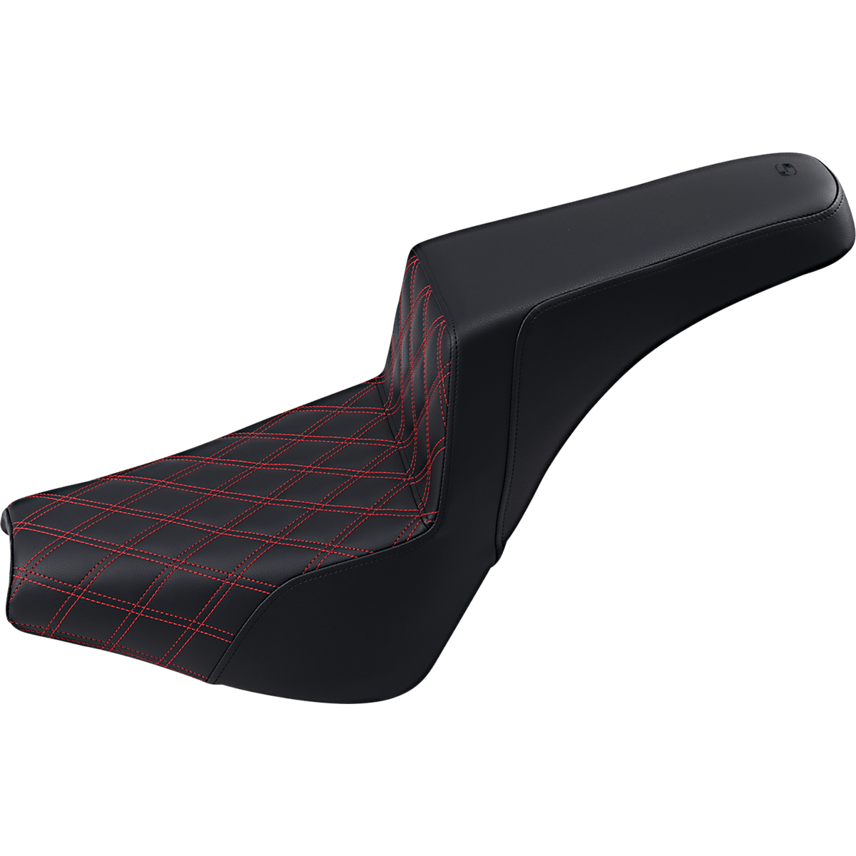 SADDLEMEN Step-Up Seat Front Lattice Stitch/With Red Stitching Black 81830172RD