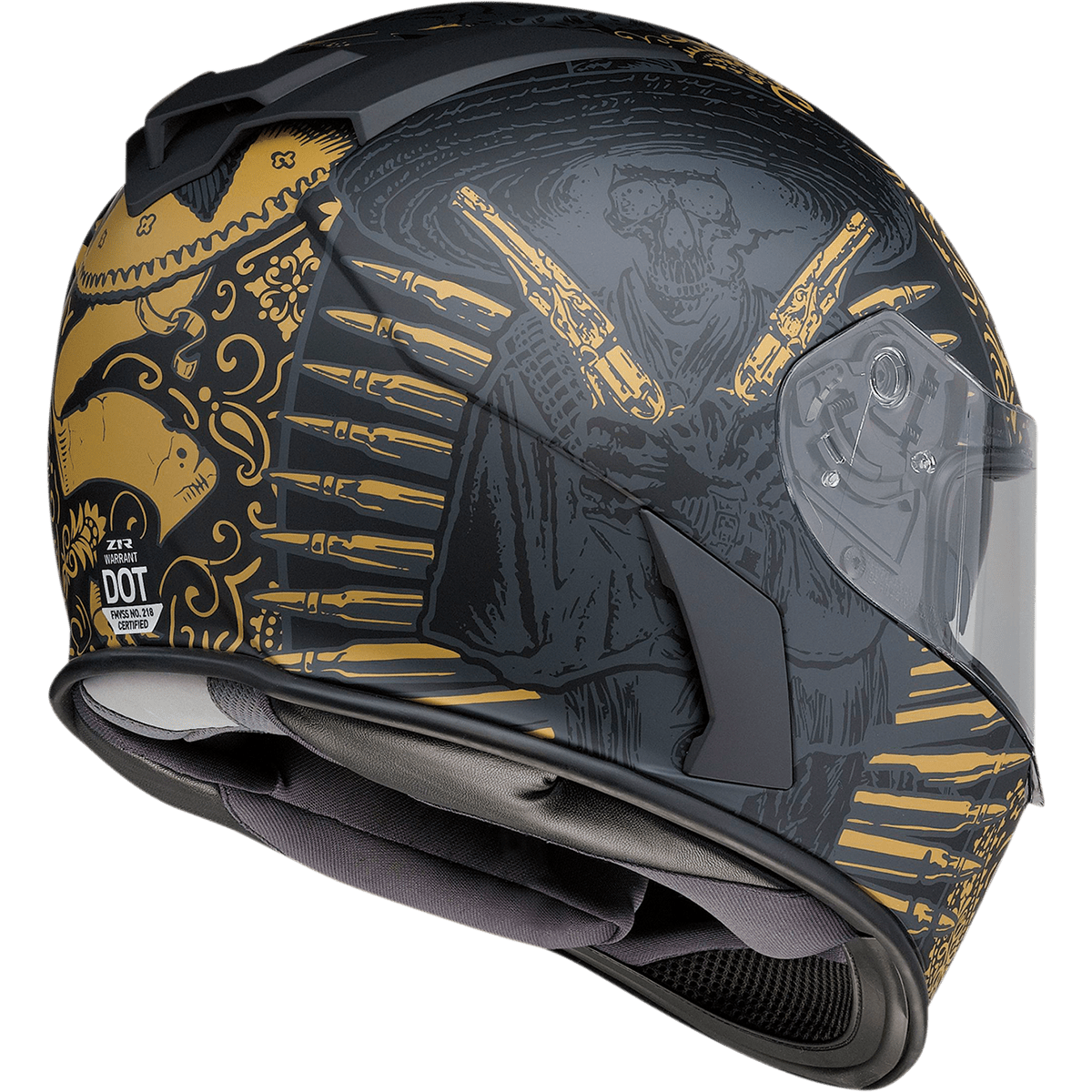 Z1R Warrant Helmet Sombrero Black/Gold XS