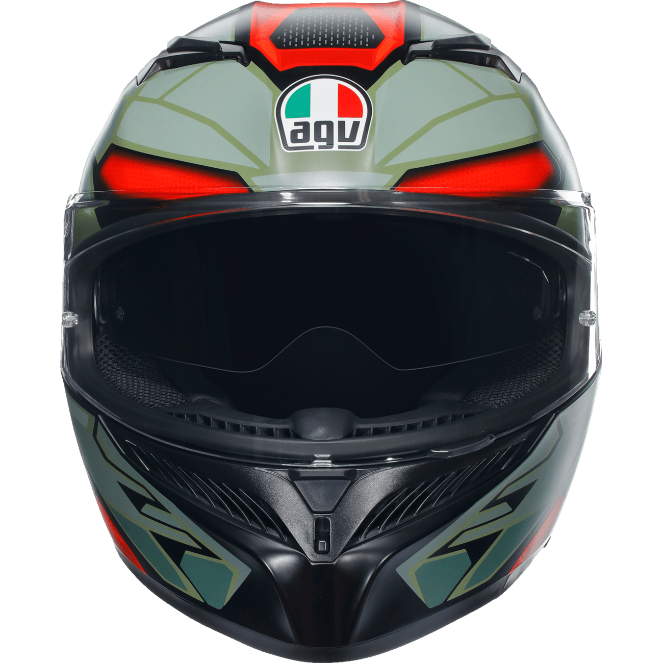 AGV K3 Helmet Decept Matte Black/Green/Red Large 2118381004010L