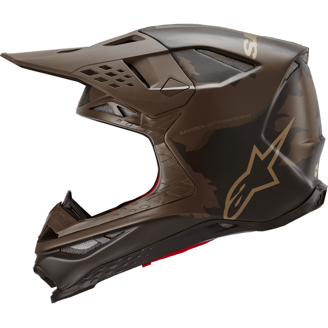 ALPINESTARS Supertech M10 Helmet Squad MIPS® Dark Brown/Gold Small