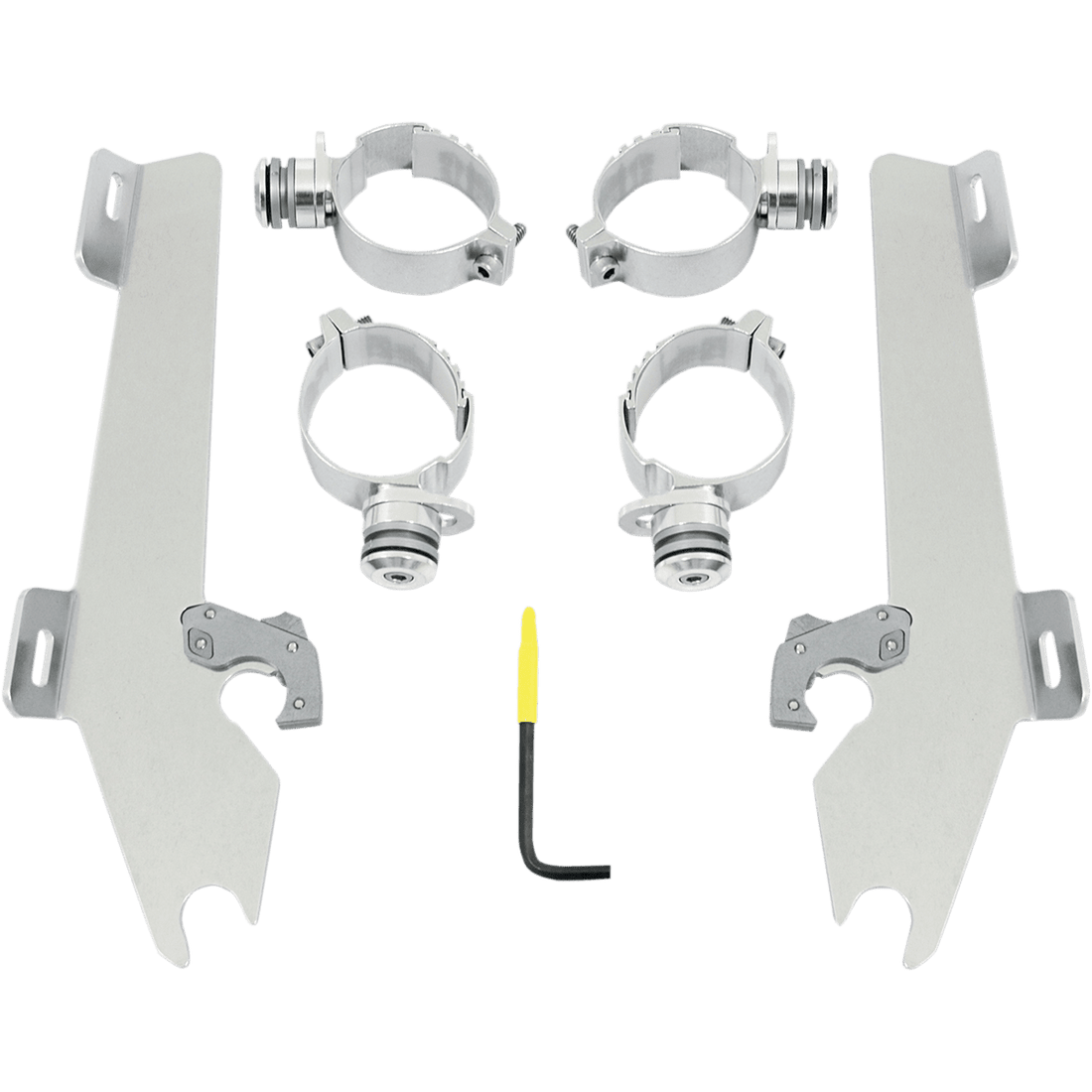 MEMPHIS SHADES Batwing Trigger Lock Mounting Kit M50 Polished MEK1990