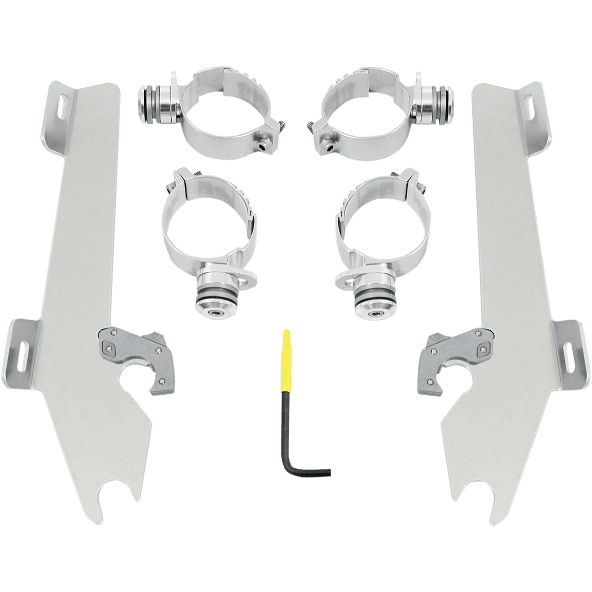 MEMPHIS SHADES Batwing Trigger Lock Mounting Kit M50 Polished MEK1990