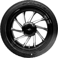 COASTAL MOTO Hurricane 3D Rear Left Wheel Black Cut (18") | Falken Tire (215/45ZR18)