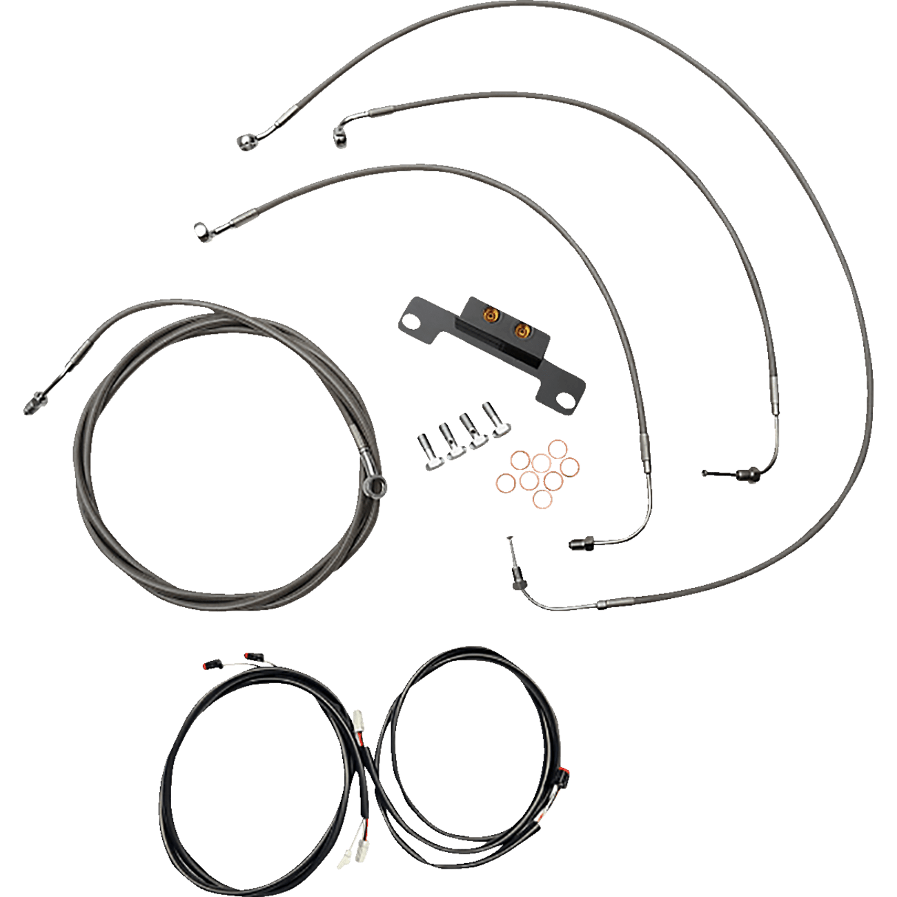 LA CHOPPERS Cable Kit Stock Handlebars ABS Stainless LA8056KT308