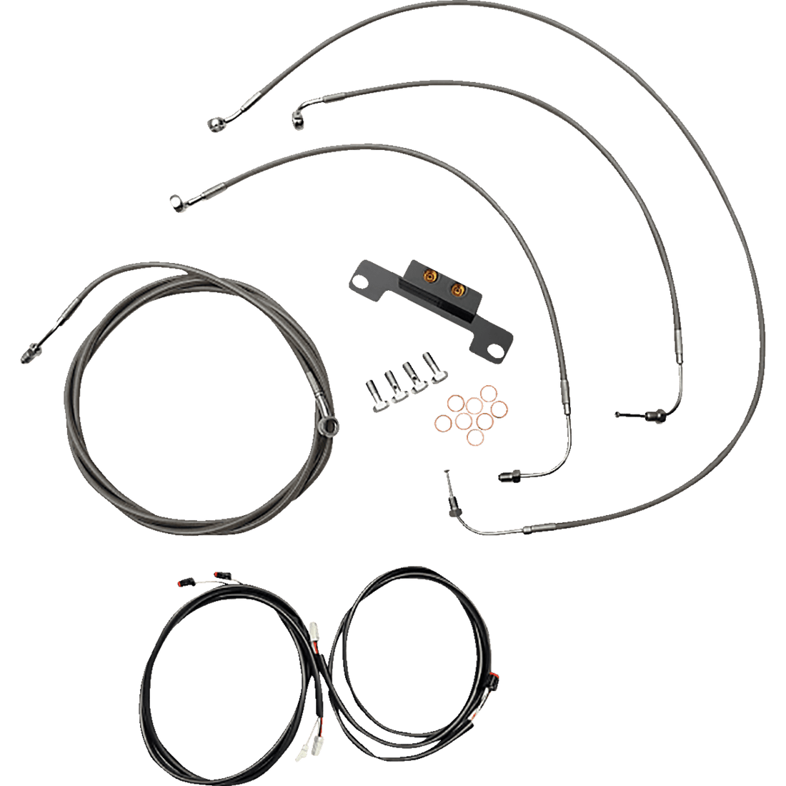 LA CHOPPERS Cable Kit Stock Handlebars ABS Stainless LA8056KT308