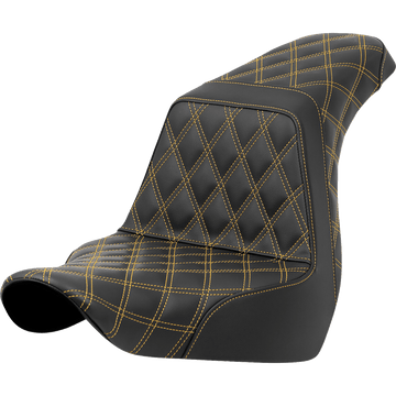 SADDLEMEN Step-Up Seat Full Lattice Stitch Gold Stitch FXLR/FLSB '18-'21 A81829175GOL