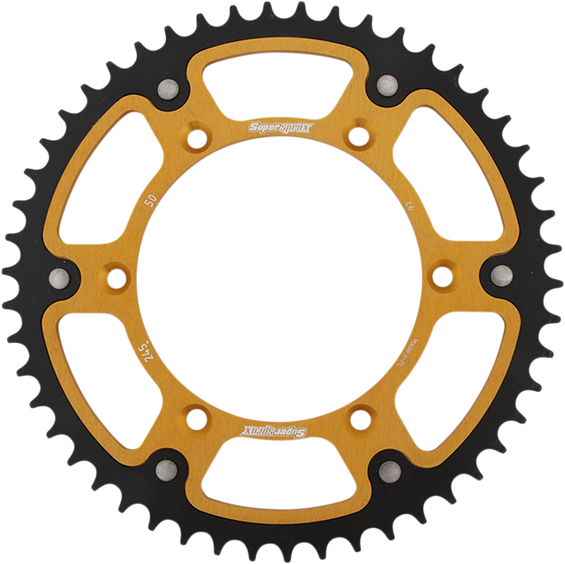 SUPERSPROX Stealth Rear Sprocket 50 Tooth Gold Yamaha RST24550GLD