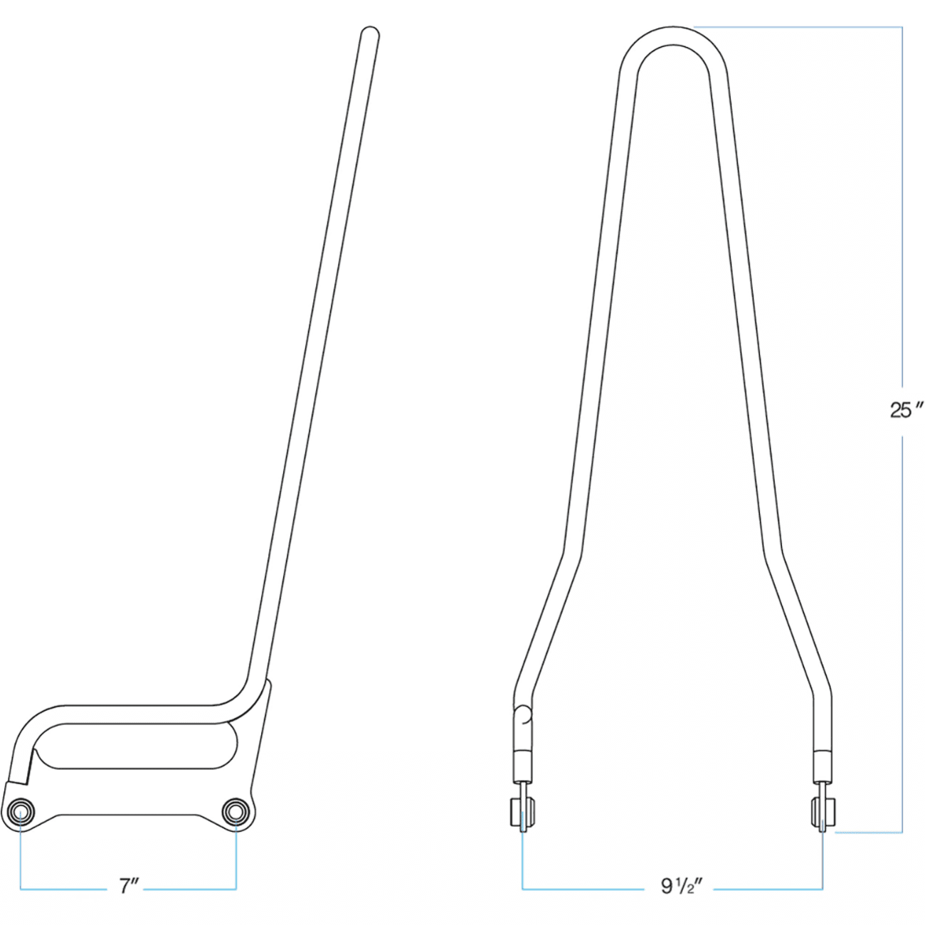 BILTWELL EXFIL Sissy Bar Softail Chrome 5003504