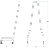 BILTWELL EXFIL Sissy Bar Softail Chrome 5003504