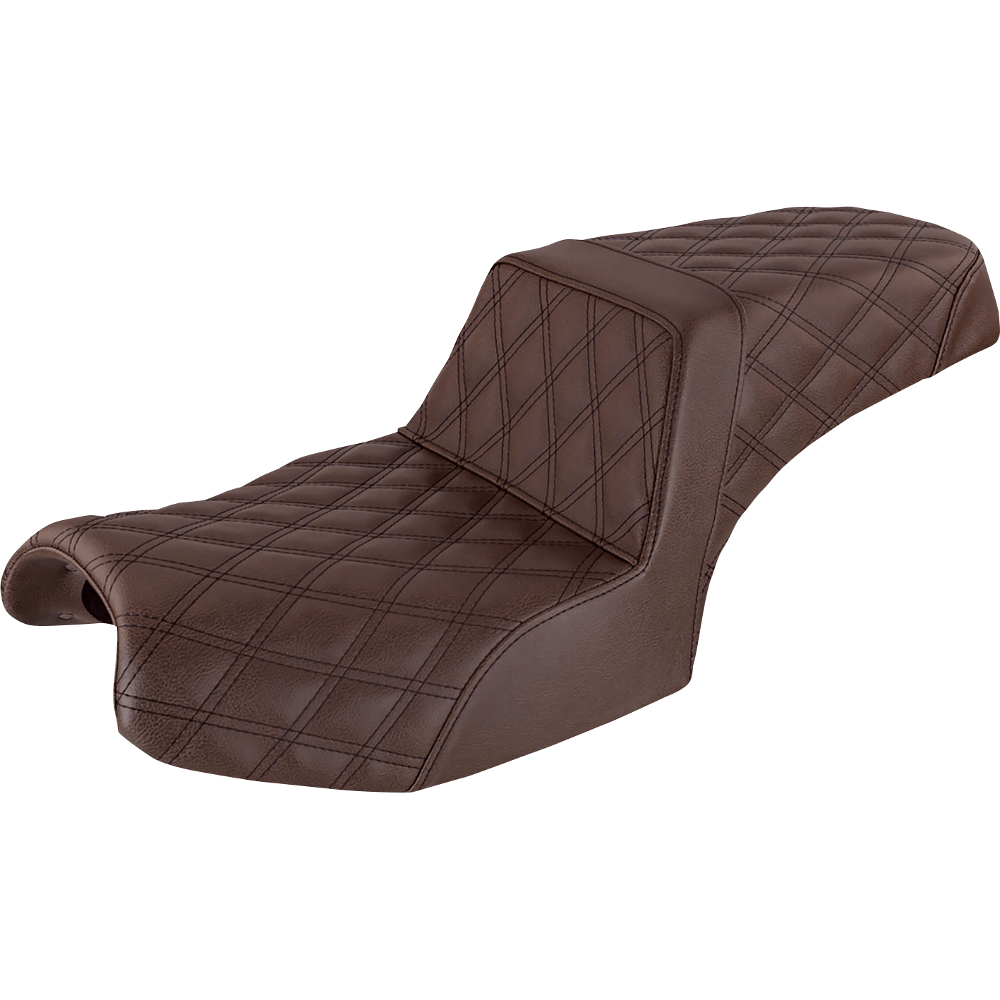 SADDLEMEN Step-Up Seat Full Lattice Stitch Brown Challenger I2006175BR