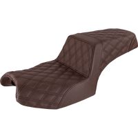 SADDLEMEN Step-Up Seat Full Lattice Stitch Brown Challenger I2006175BR