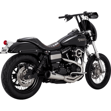 VANCE & HINES 2-into-1 Upsweep Exhaust System Brushed 27635