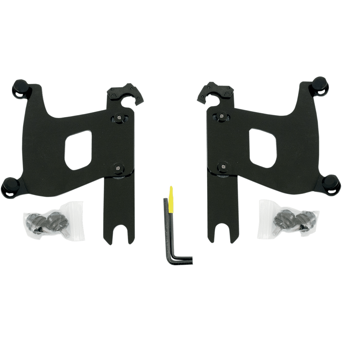 MEMPHIS SHADES Bullet Trigger Lock Mounting Kit Covered Forks Without Lightbar Black MEB1975