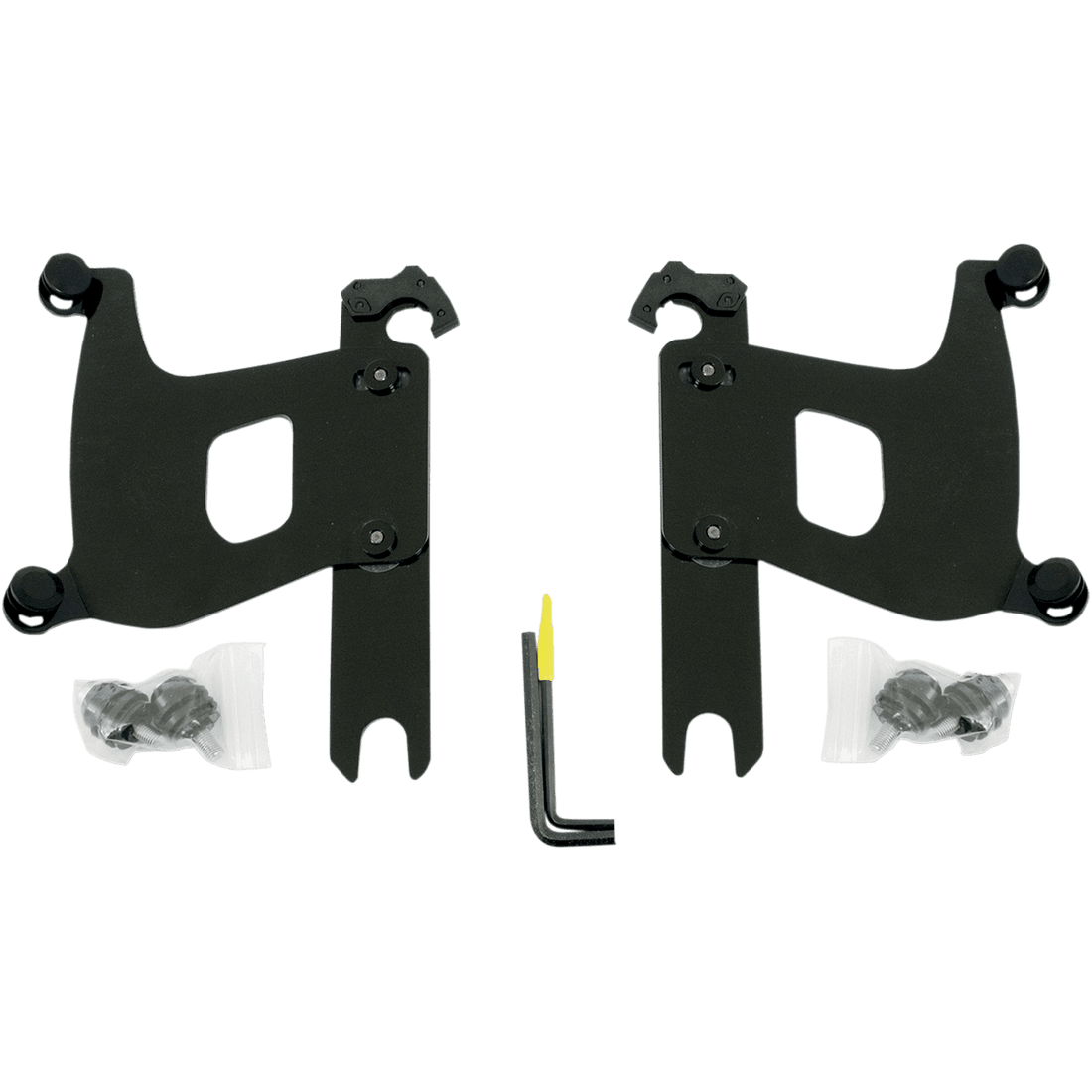 MEMPHIS SHADES Bullet Trigger Lock Mounting Kit Covered Forks Without Lightbar Black MEB1975