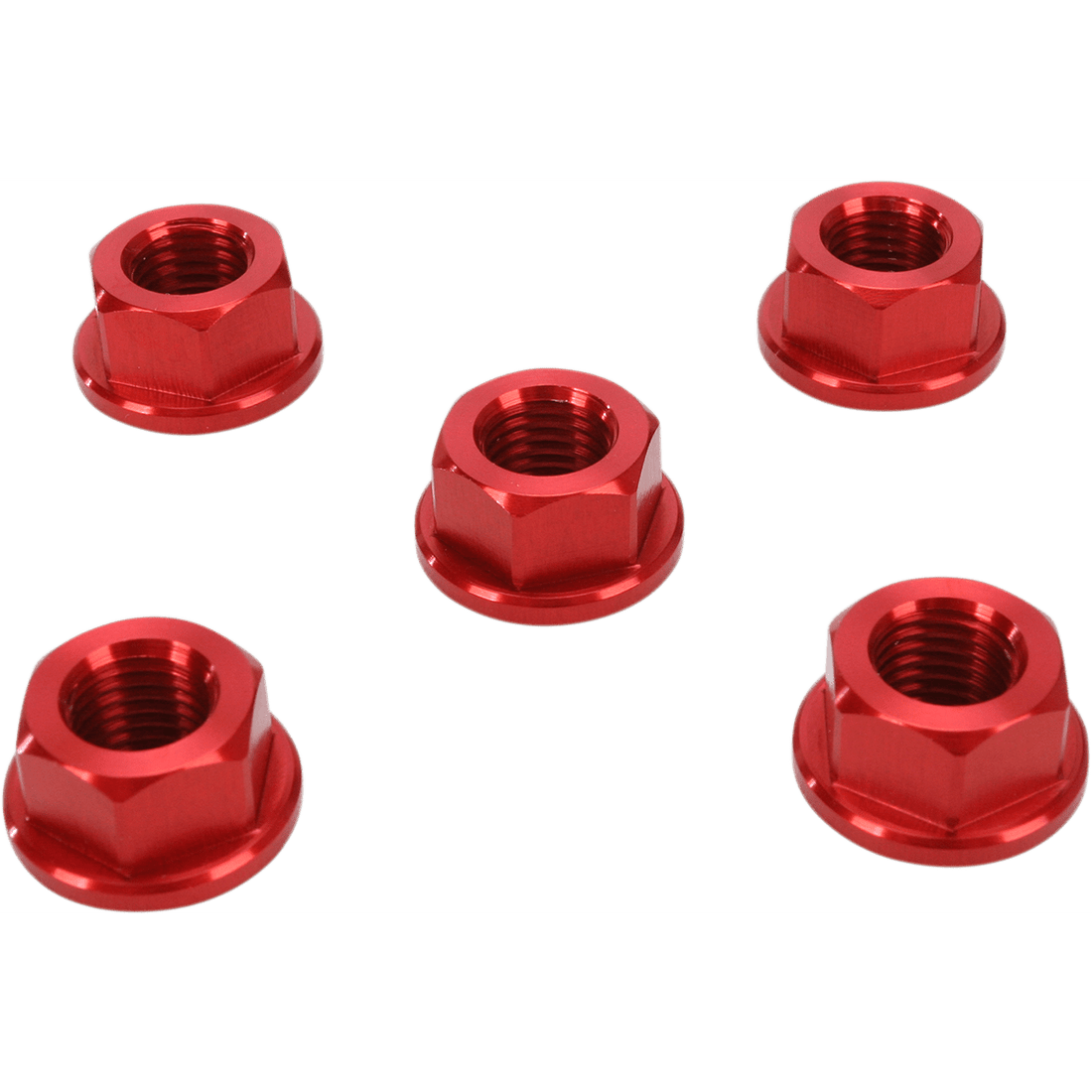 DRIVEN RACING Aluminum Sprocket Nuts Red M10 x 1.25