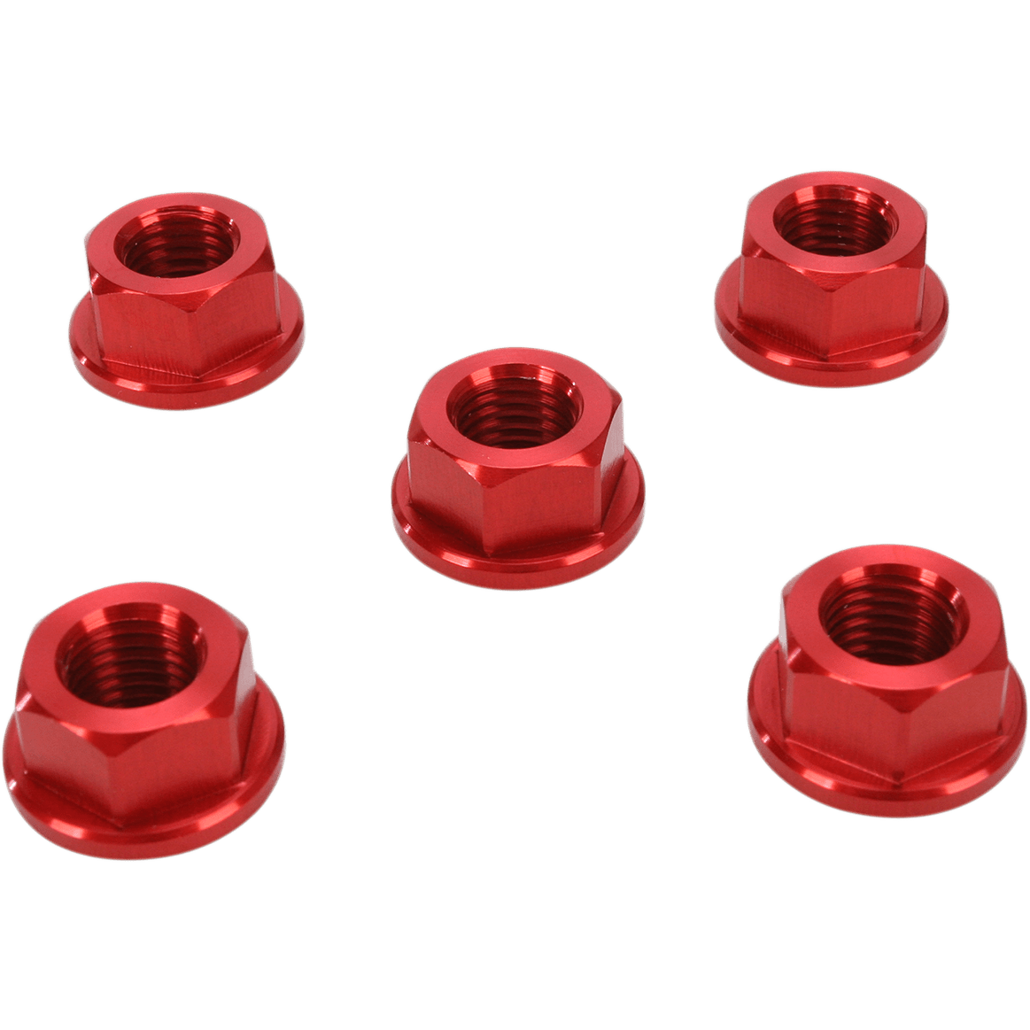 DRIVEN RACING Aluminum Sprocket Nuts Red M10 x 1.25