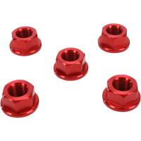 DRIVEN RACING Aluminum Sprocket Nuts Red M10 x 1.25