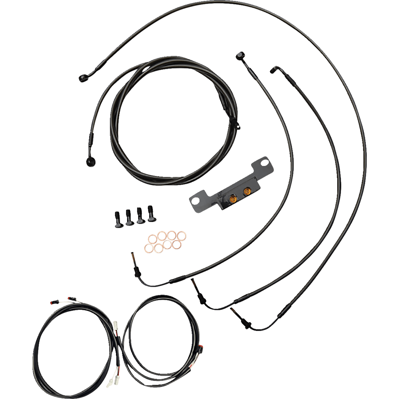 LA CHOPPERS Cable Kit Stock Handlebars ABS Midnight LA8056KT308M