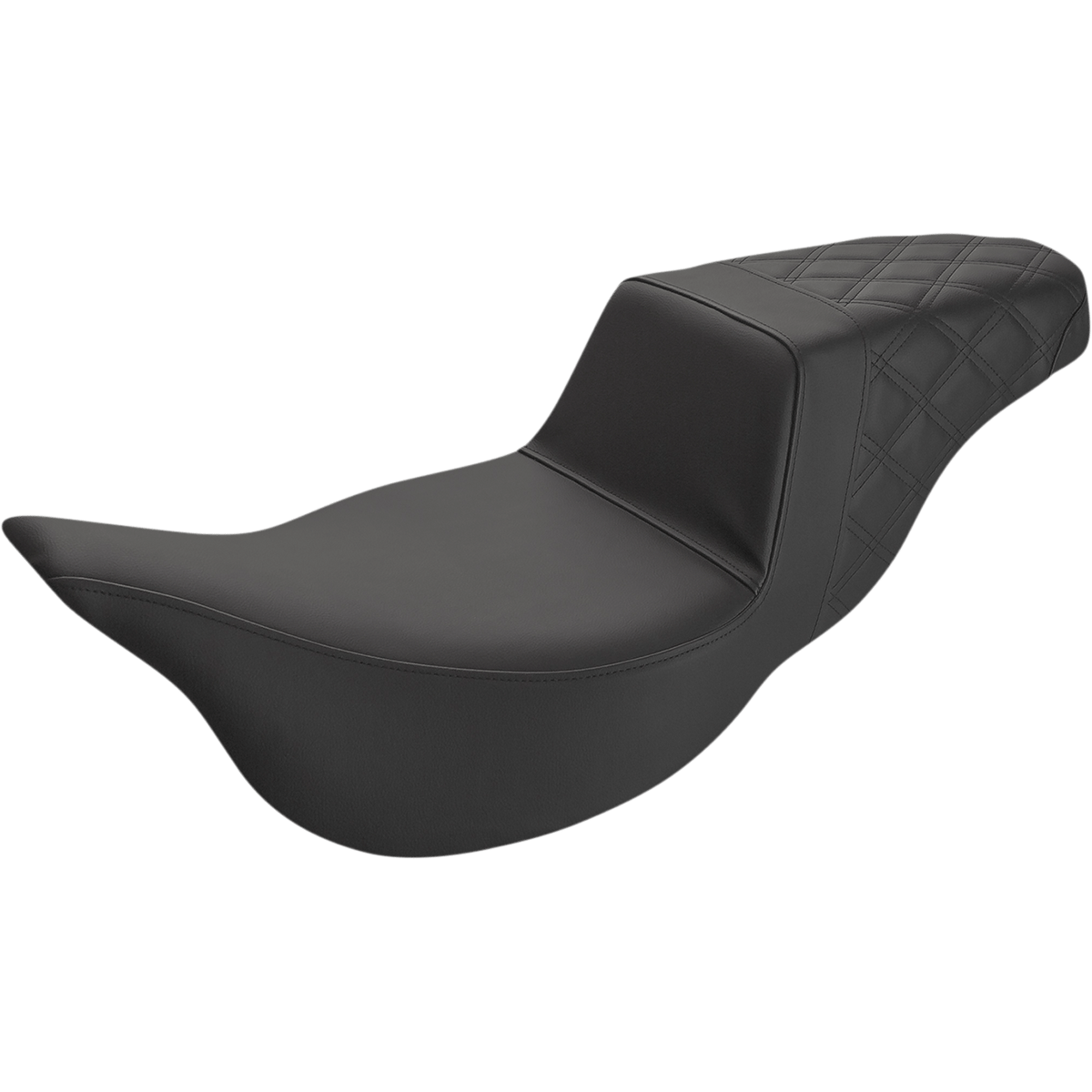 SADDLEMEN Step-Up Seat Extended Reach Rear Lattice Stitch Black FL '08-'23 80807B173E