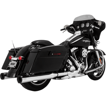 VANCE & HINES Eliminator 400 Slip-On Mufflers Chrome with Black End Caps 16706