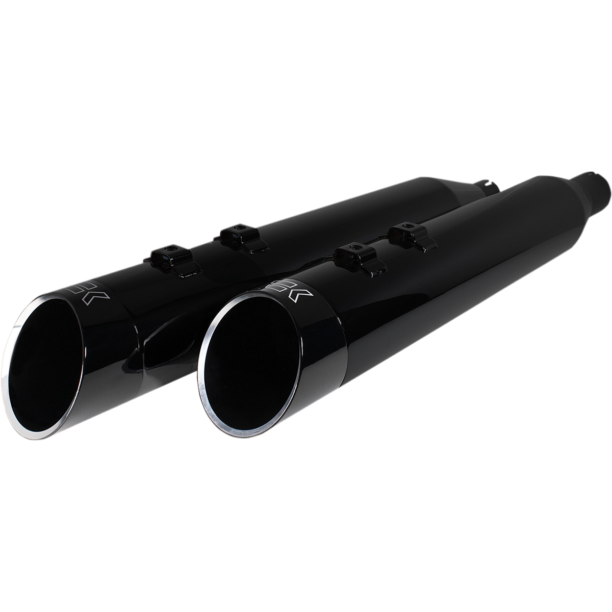 KHROME WERKS 4-1/2" HP-Plus® Slip-On Mufflers Obsidian Edge 202645