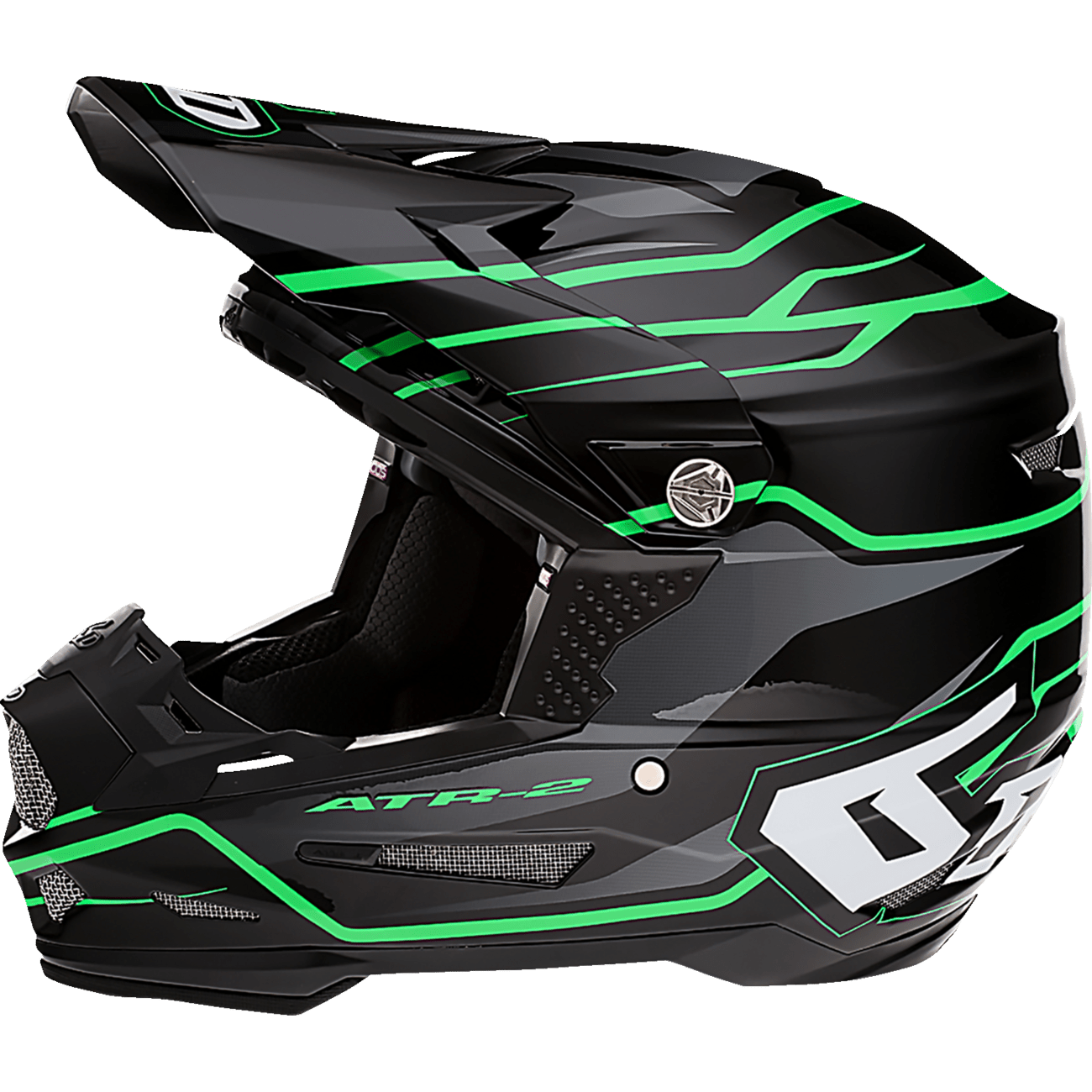 6D HELMETS ATR-2 Helmet Phase Black/Green Large 122847