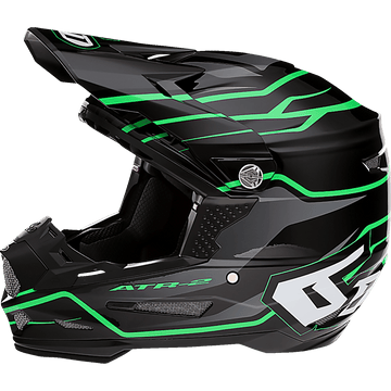 6D HELMETS ATR-2 Helmet Phase Black/Green Large 122847