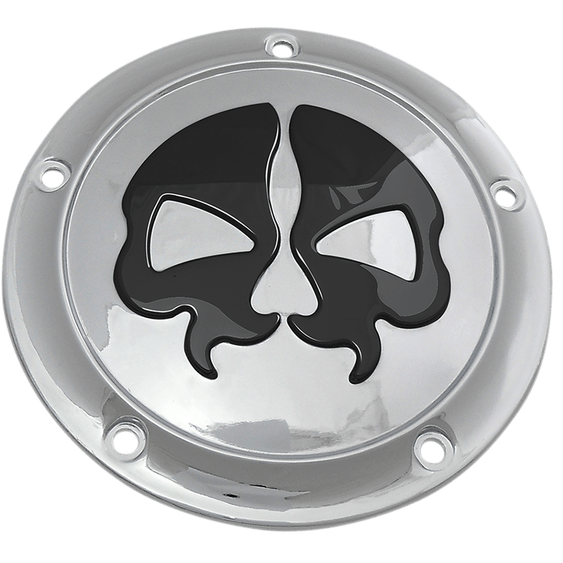 DRAG SPECIALTIES Split Skull Derby Cover Chrome 5-Hole