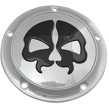 DRAG SPECIALTIES Split Skull Derby Cover Chrome 5-Hole