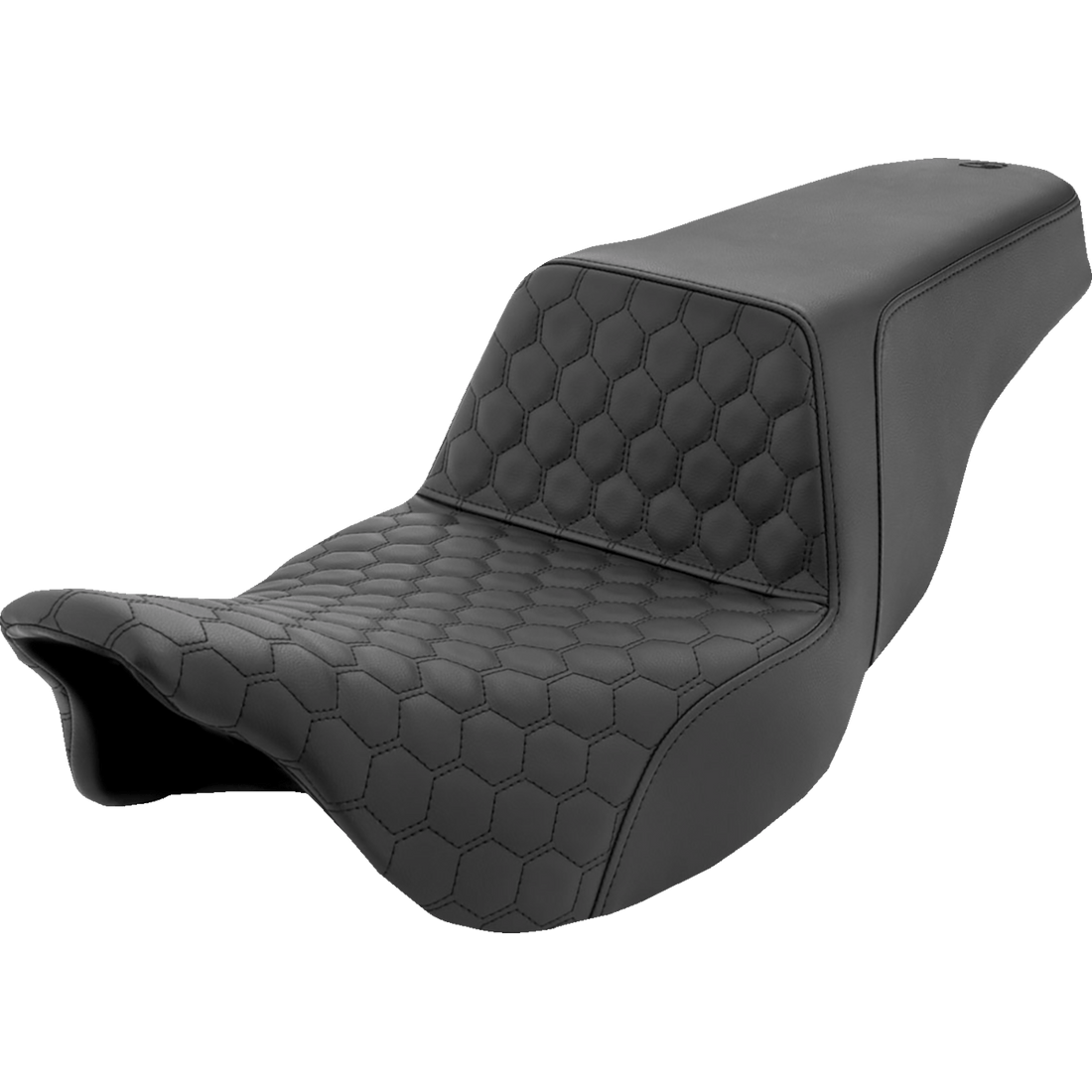 SADDLEMEN Step-Up Seat Honeycomb Black Stitching FL '08-'23 80807B177