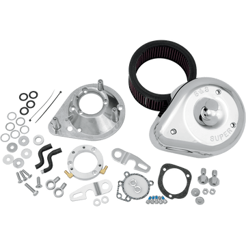 S&S CYCLE Teardrop Air Cleaner Kit Chrome 170448