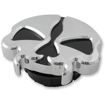 DRAG SPECIALTIES Gas Cap Dummy Split Skull Chrome