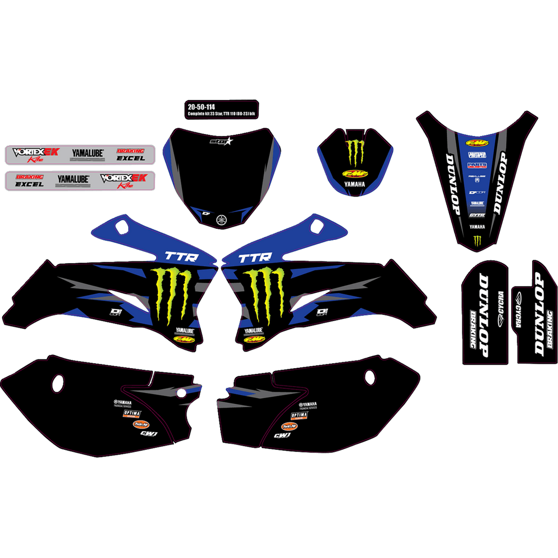 D'COR VISUALS Graphic Kit Monster Energy Star 2050114