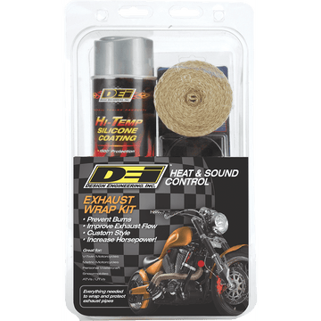 DEI Exhaust Wrap Kit Tan Wrap w/ Aluminum HT Silicone™ Coating 901331