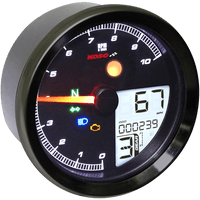 KOSO NORTH AMERICA TNT-04 Multi-Function Meter Black Bezel 3.30" Diameter x 2.19" D BA051411